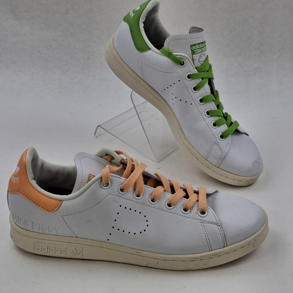Adidas Stan Smith Shoes Mens Size 8.5 White Kermit Miss Piggy Sneakers GZ5996